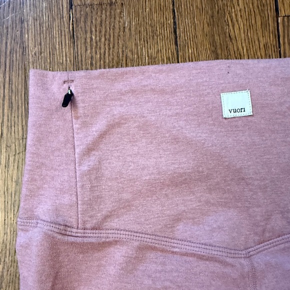 Vuori Clean Elevation Leggings Heathered Rose Mauve High Rise 7/8 Yoga Pants 24" - Picture 4 of 8